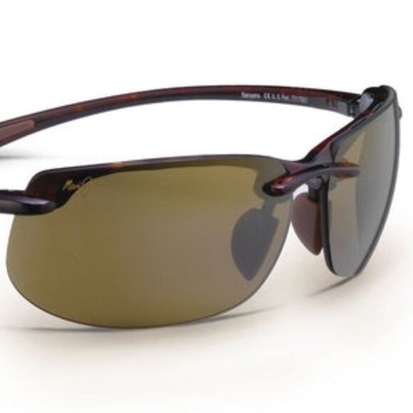 Maui Jim Banyans MJ-412-10 Tortoise Rimless Polarized Sunglasses